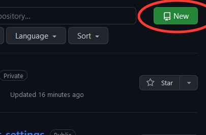 Add repository button