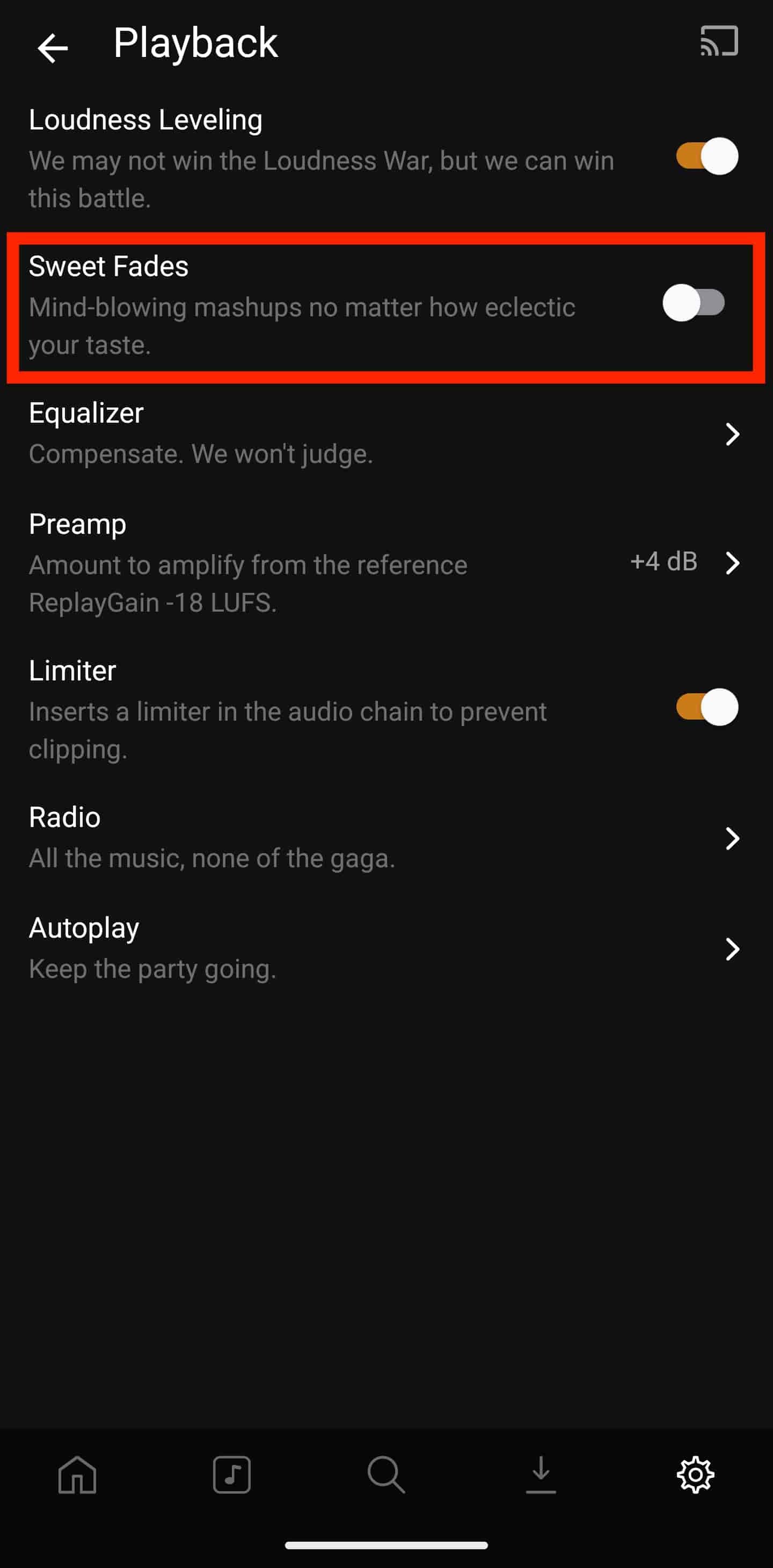 Plexamp Appearance Settings